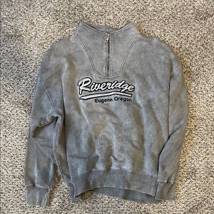 Urban Outfitters Gray Half-Zip Sweater